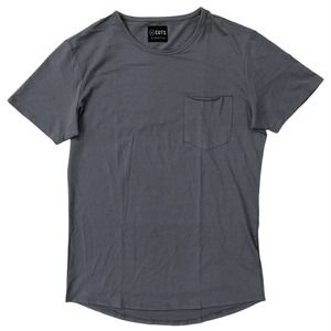 Cuts Clothing Men's Elongated Crew Neck 4 Way Stretch Tee T-Shirt With Pocket